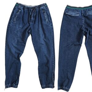 A / X Armani Exchange denim Joggers striped elastic waistband zipper Ankles Med